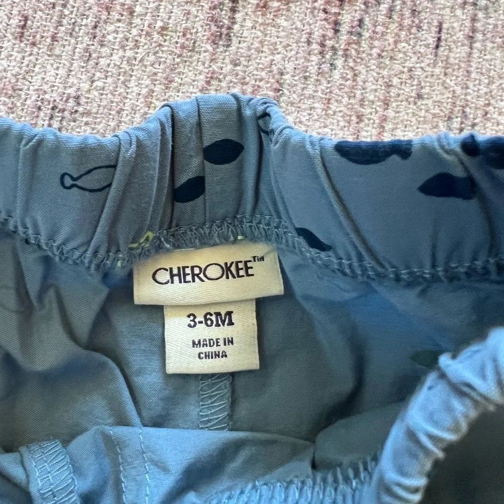 Cherokee Blue Marine Print Casual Shorts